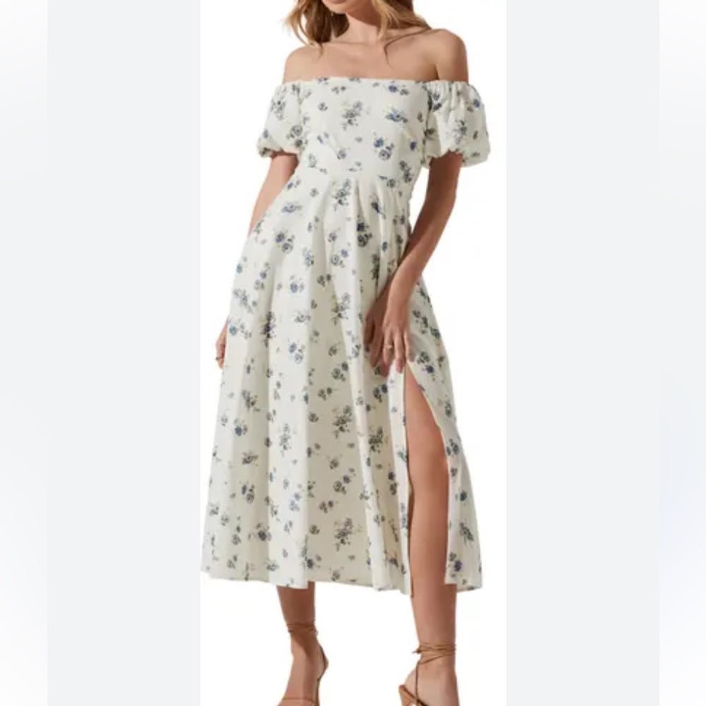 ASTR the Label Off the Shoulder A-Line Dress
